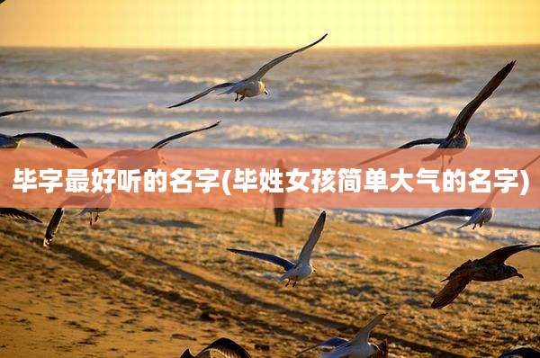 毕字最好听的名字(毕姓女孩简单大气的名字)