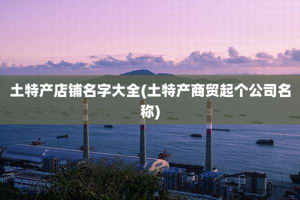 土特产店铺名字大全(土特产商贸起个公司名称)