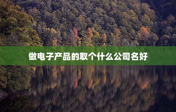 做电子产品的取个什么公司名好