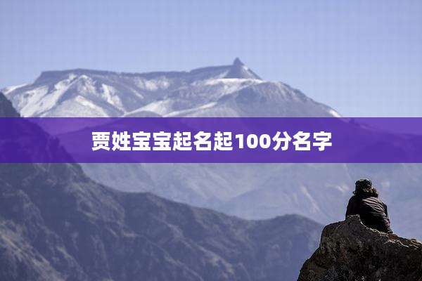 贾姓宝宝起名起100分名字