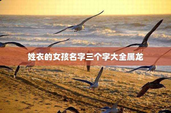姓衣的女孩名字三个字大全属龙