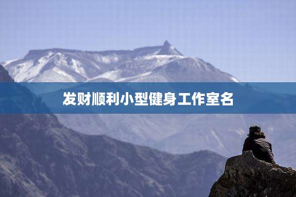 发财顺利小型健身工作室名