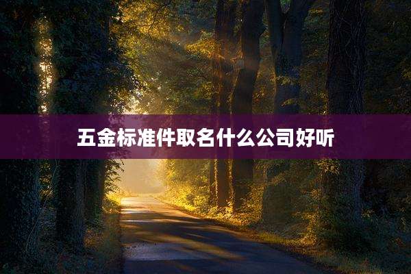 五金标准件取名什么公司好听