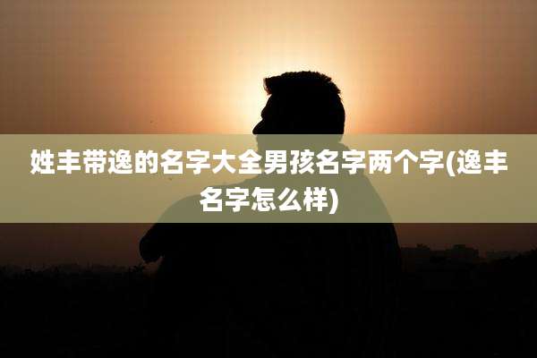 姓丰带逸的名字大全男孩名字两个字(逸丰名字怎么样)
