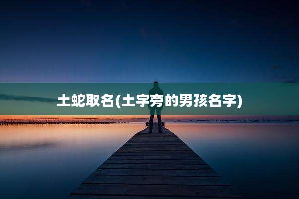 土蛇取名(土字旁的男孩名字)