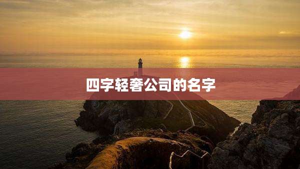 四字轻奢公司的名字