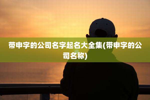 带申字的公司名字起名大全集(带申字的公司名称)