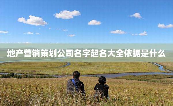 地产营销策划公司名字起名大全依据是什么