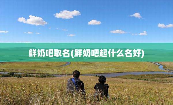 鲜奶吧取名(鲜奶吧起什么名好)