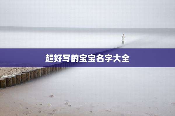 超好写的宝宝名字大全