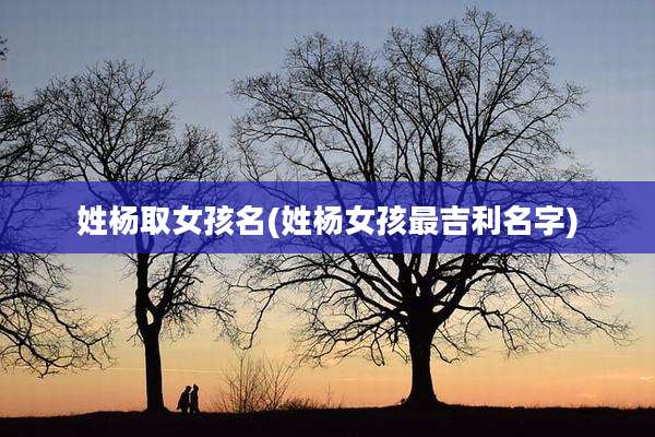 姓杨取女孩名(姓杨女孩最吉利名字)
