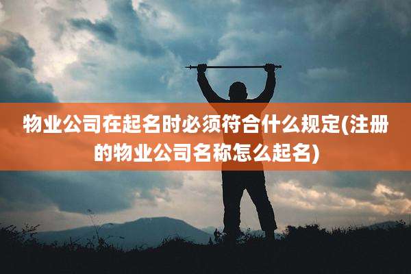 物业公司在起名时必须符合什么规定(注册的物业公司名称怎么起名)