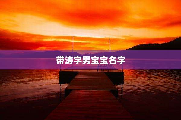 带涛字男宝宝名字