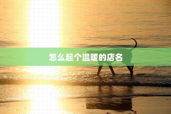 怎么起个温暖的店名