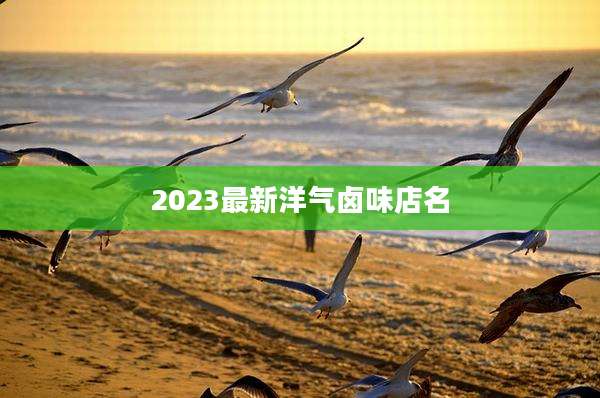 2023最新洋气卤味店名