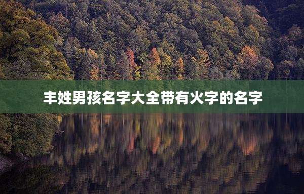丰姓男孩名字大全带有火字的名字