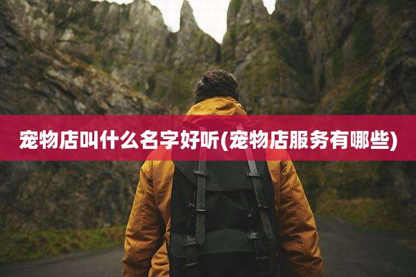 宠物店叫什么名字好听(宠物店服务有哪些)