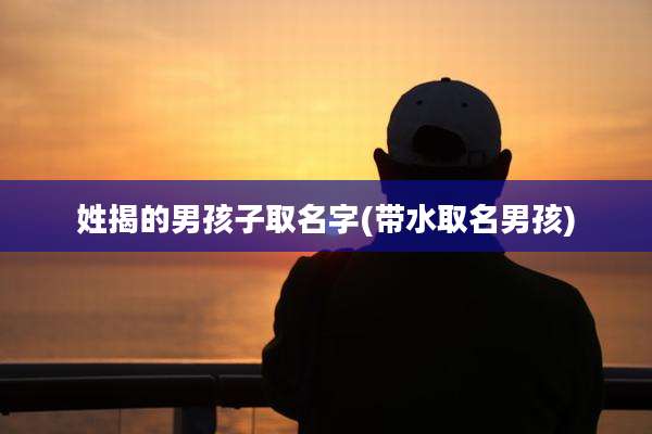 姓揭的男孩子取名字(带水取名男孩)