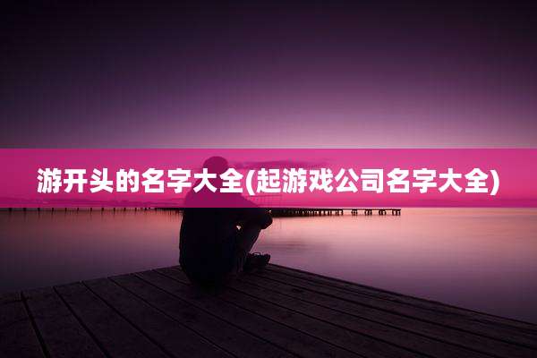 游开头的名字大全(起游戏公司名字大全)