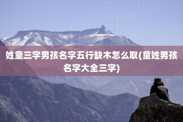姓童三字男孩名字五行缺木怎么取(童姓男孩名字大全三字)