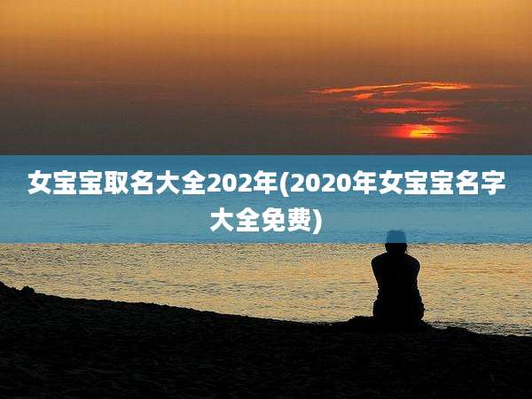 女宝宝取名大全202年(2020年女宝宝名字大全免费)
