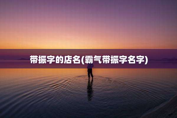 带振字的店名(霸气带振字名字)