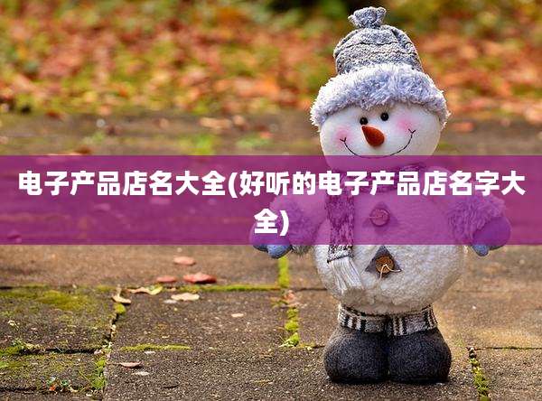 电子产品店名大全(好听的电子产品店名字大全)