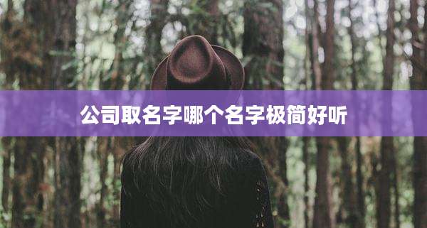 公司取名字哪个名字极简好听