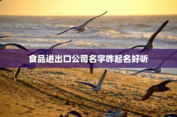 食品进出口公司名字咋起名好听