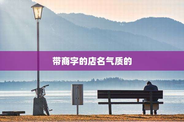 带商字的店名气质的