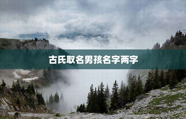 古氏取名男孩名字两字