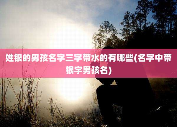 姓银的男孩名字三字带水的有哪些(名字中带银字男孩名)