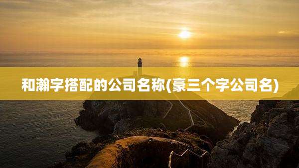 和瀚字搭配的公司名称(豪三个字公司名)