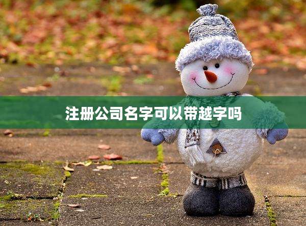 注册公司名字可以带越字吗