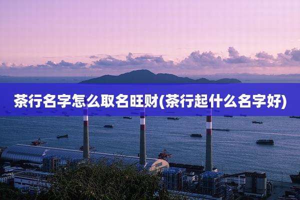 茶行名字怎么取名旺财(茶行起什么名字好)