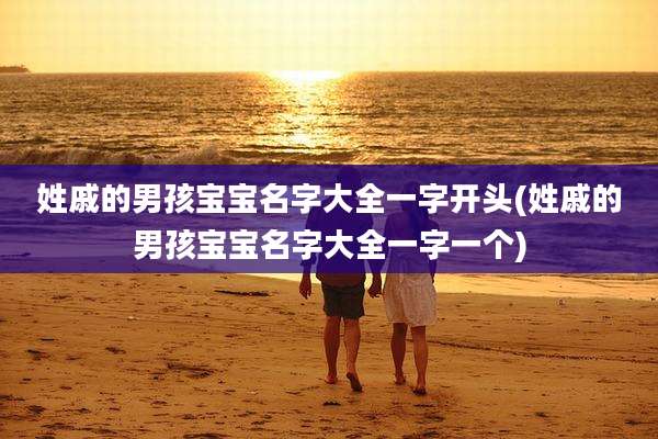 姓戚的男孩宝宝名字大全一字开头(姓戚的男孩宝宝名字大全一字一个)