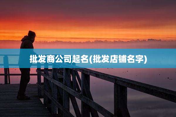 批发商公司起名(批发店铺名字)