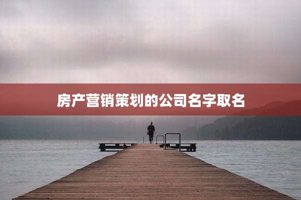房产营销策划的公司名字取名