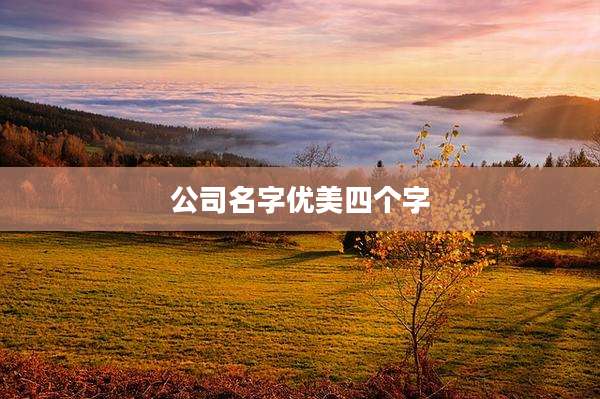 公司名字优美四个字