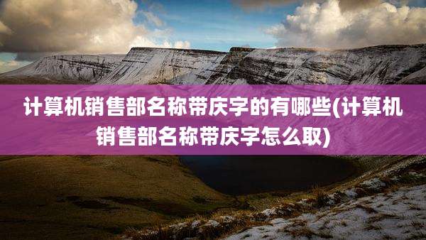 计算机销售部名称带庆字的有哪些(计算机销售部名称带庆字怎么取)