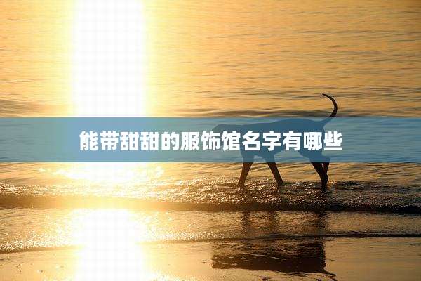 能带甜甜的服饰馆名字有哪些