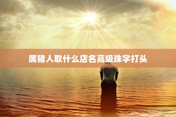 属猪人取什么店名高级珠字打头