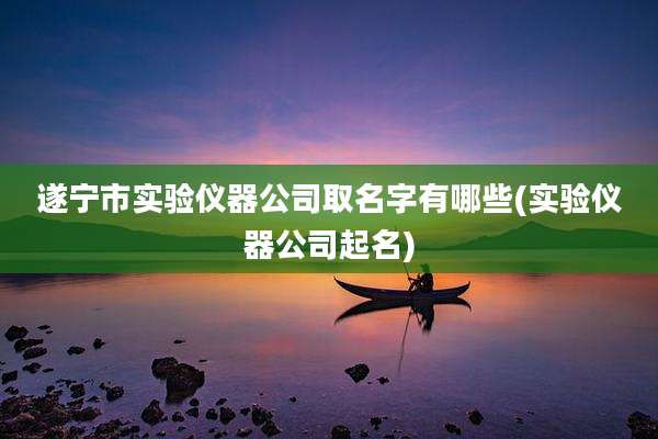 遂宁市实验仪器公司取名字有哪些(实验仪器公司起名)