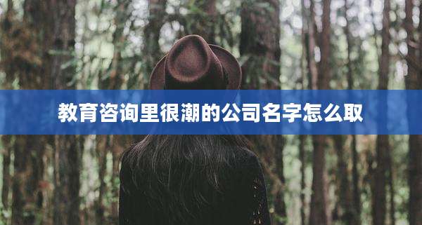 教育咨询里很潮的公司名字怎么取
