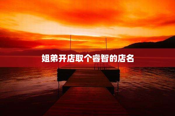 姐弟开店取个睿智的店名