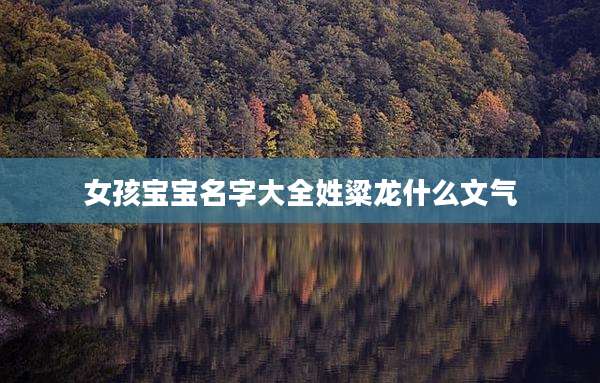 女孩宝宝名字大全姓粱龙什么文气
