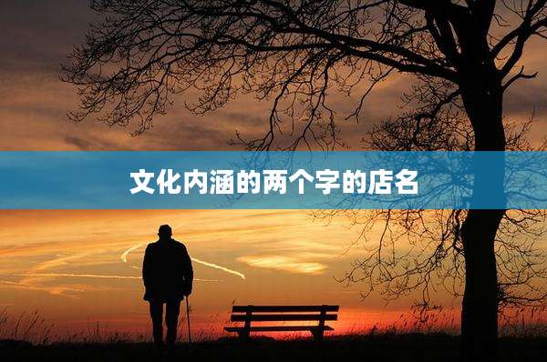 文化内涵的两个字的店名