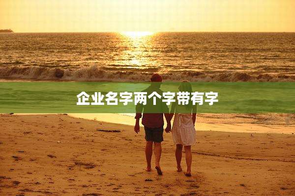 企业名字两个字带有字