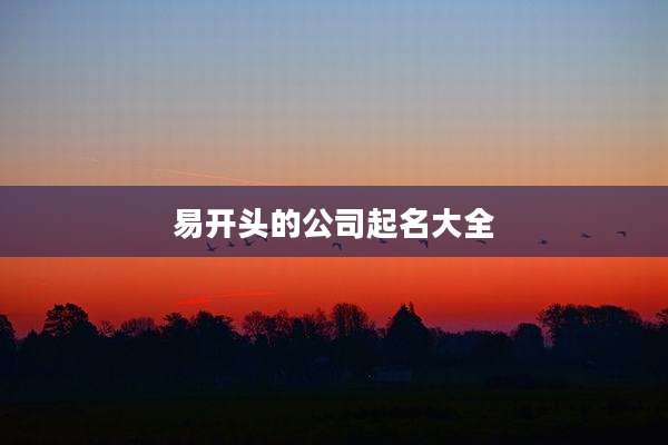 易开头的公司起名大全