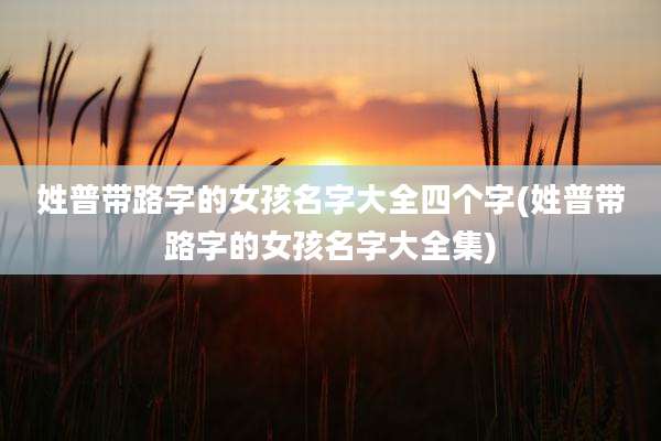 姓普带路字的女孩名字大全四个字(姓普带路字的女孩名字大全集)